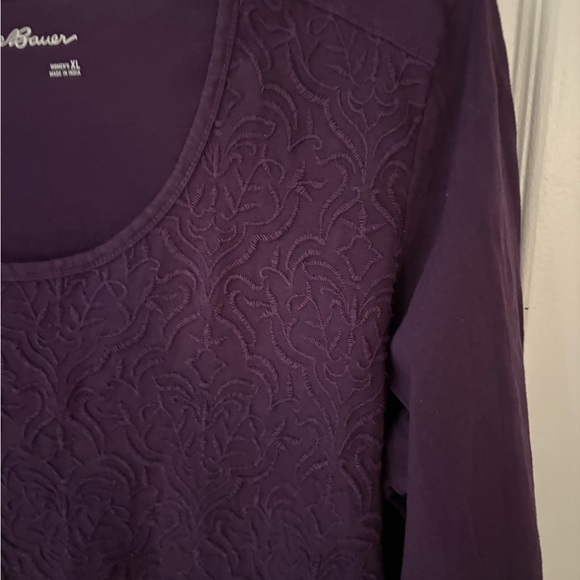 Eddie Bauer Deep Purple Long Sleeve Tee - Picture 4 of 6